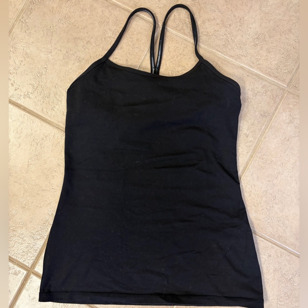 lululemon athletica Black Power Y Tank Top